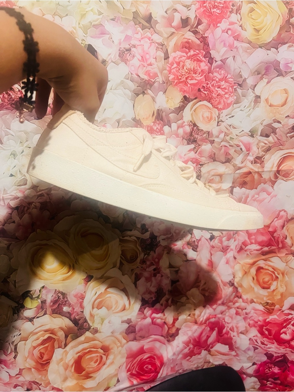Ivory Women's Low-Top Canvas Sneakers